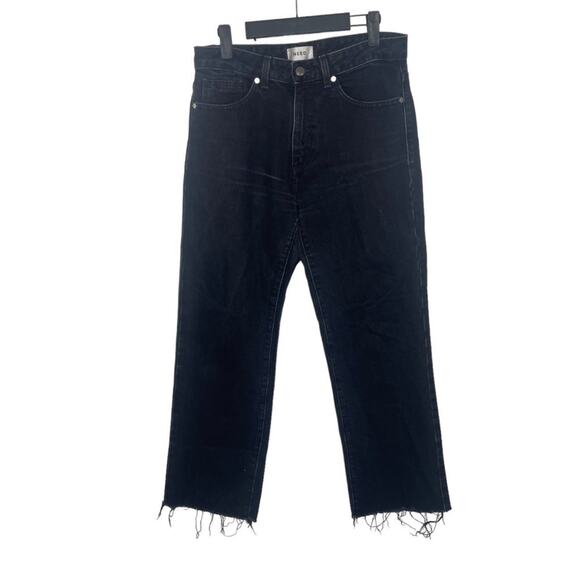 Need Womens Jeans Size 29 Black Demin Dark Wash High Rise Straight Leg - Picture 1 of 13